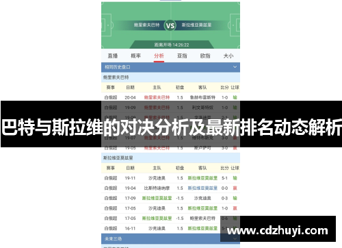 巴特与斯拉维的对决分析及最新排名动态解析